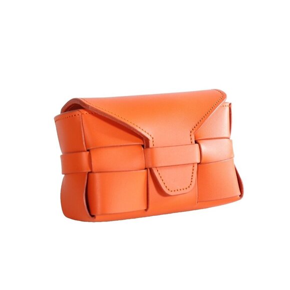 Manuel-Dreesmann Women’s Small Orange Saka Woven Leather Bag Crossbody $676 USD - Picture 3 of 10